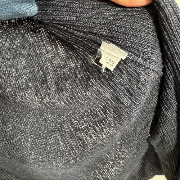 Eileen Fisher Open Front Cardigan Navy Blue Size S Long Sleeve Minimalist Layer - Picture 5 of 15